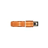 Olight orange Open Pro Stift-Taschenlampe, zerlegt, zeigt USB-Ladeanschluss für EDC.