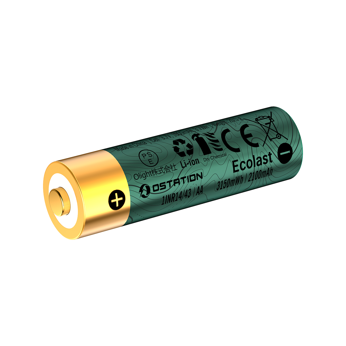 Ecolast 1,5 V AA Aufladbarer Lithium-Ionen-Akku