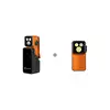 Orange Olight Oclip 2 Ultra Clip-On Leuchte mit Ladestation und LED-Anzeige für vielseitige Outdoor-Nutzung
