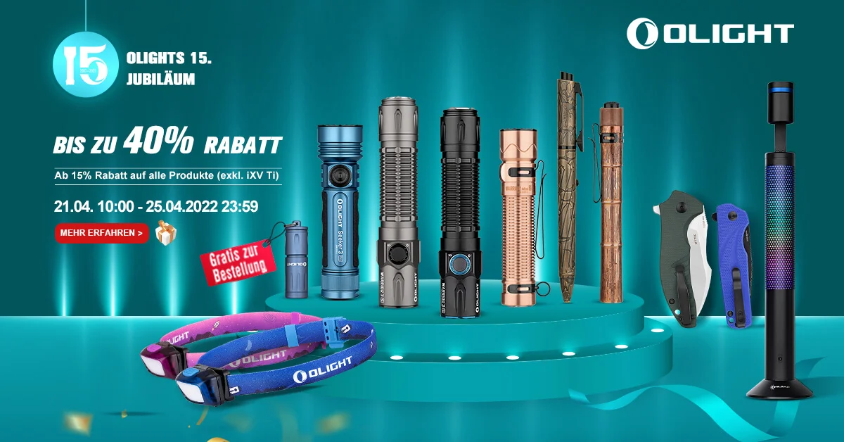 Olights 15-jährigen Jubiläum