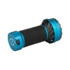 Olight Marauder Mini 2 blaue Seitenansicht mit strukturiertem Griff und Endkappe für Outdoor-Aktivitäten.