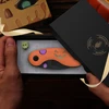 Kizer Halloween Taschenmesser mit Kürbis-Design in schwarzer Geschenkbox für Outdoor-Fans