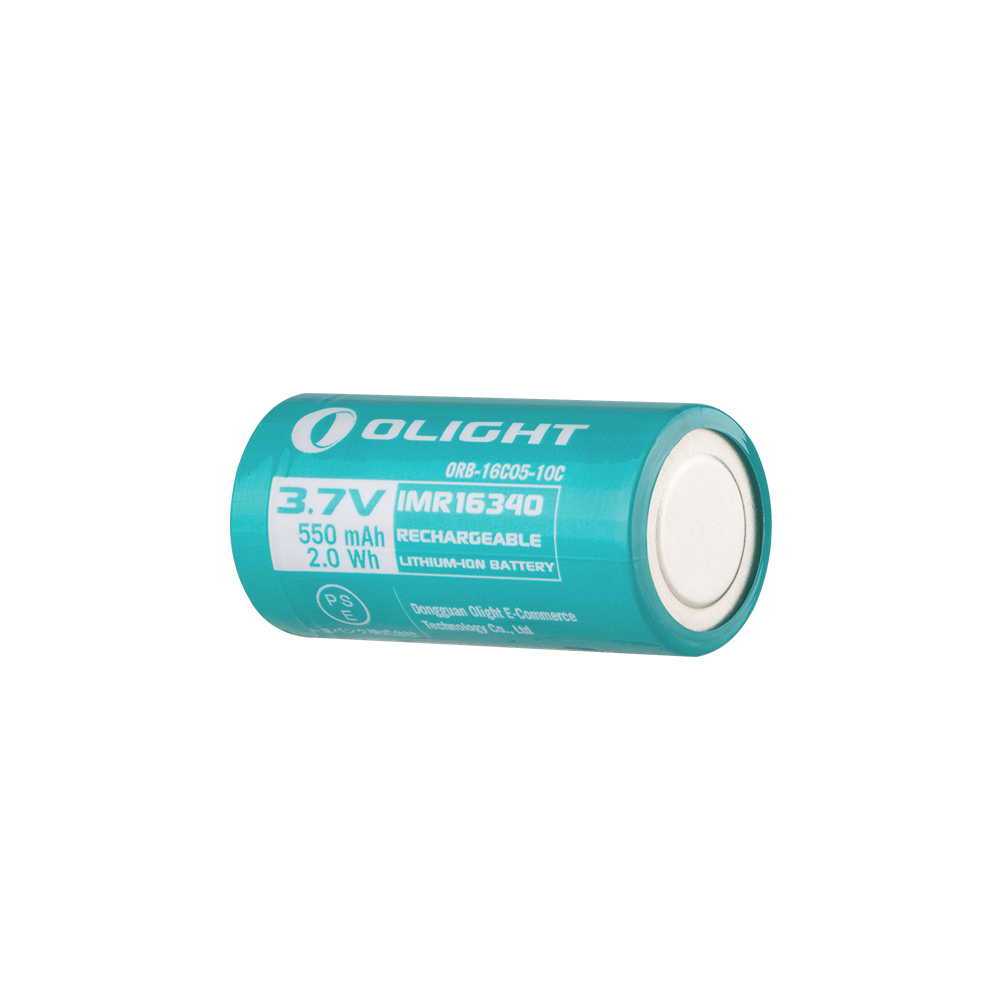 Olight 16340 550 mAh Akku IMR Spezialakku für S1R II/Perun mini/Baton 3