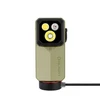 Olight Oclip 2 Ultra grüne Clip-Leuchte in Vorderansicht mit magnetischem Ladekabel für EDC und Outdoor-Einsatz