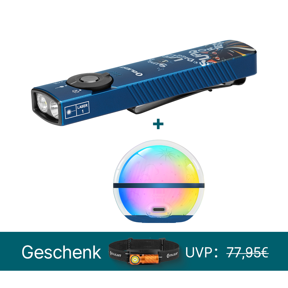 OLIGHT Arkfeld Pro Taschenlampe - 1300 Lumen Mit Grün & UV Licht