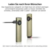 Olight ArkPro Lite Taschenlampe in Olivgrün mit USB-C-Anschluss und magnetischem Ladekabel im Detail für einfaches Laden