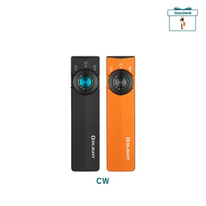 Olight ArkPro EDC Taschenlampe in Schwarz und Orange mit UV-Licht und Laser für Alltag und Outdoor-Einsatz