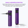 Olight ArkPro lila LED Taschenlampe mit USB-C und magnetischem Ladekabel für duale Lademöglichkeiten im Alltag