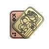 EDC Haptic Coin Slider im Poker-Karten-Design mit Schlange und Pik-König aus Metall