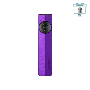 Olight Arkfeld Pro flache lila EDC Taschenlampe mit UV-Licht und Laser sowie T-Shirt Geschenk-Icon