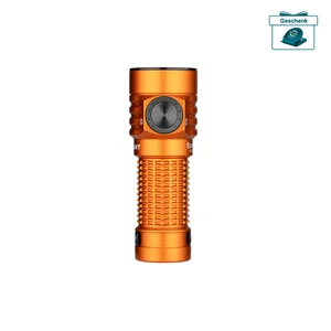 Orange Olight Warrior Mini 2 LED Taschenlampe mit taktischem Endschalter und seitlichem Schalter