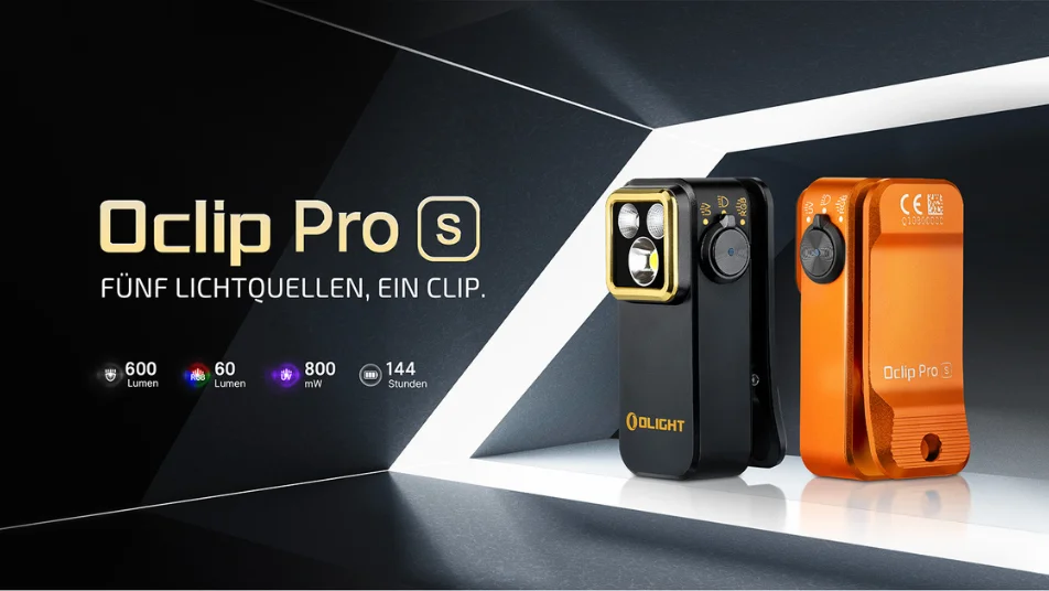 Beste EDC Clip-Taschenlampe 2026: Oclip Pro vs. Pro S vs. Ultra