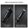 Olight Schwarze Seeker 4 Pro Taschenlampe mit USB-C und magnetischer Ladefunktion für vielseitige Nutzung