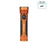 Olight Orange Seeker 4 Pro Taschenlampe, Vorderansicht, mit taktilem Griff für den Outdoor- und Notfalleinsatz.