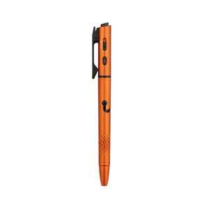 Olight Open 3 Multifunktionsstift in Orange mit strukturierter Oberfläche und LED-Leuchte für den täglichen Gebrauch