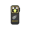 Olight Oclip Pro S schwarze Clip-Lampe mit Fußball-Grafik und drei LEDs in der Frontansicht für Outdoor und Alltag