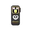 Olight Oclip Pro S Schwarze LED-Taschenlampe mit goldfarbenen Akzenten und Brezel-Design, ideal für den EDC-Gebrauch.
