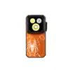 Olight Oclip 2 Ultra orangefarbene EDC Clip-Taschenlampe mit Spinnen-Design in Vorderansicht für Outdoor und Alltag