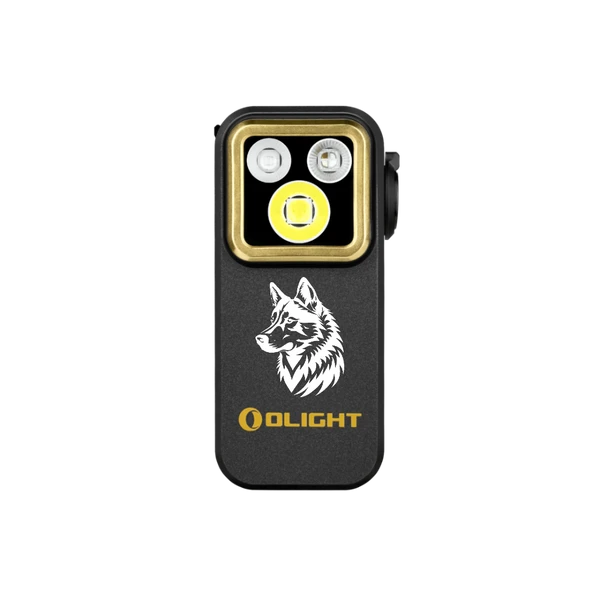 Olight Oclip Pro S Clip-Licht mit Wolf-Logo und dreifacher LED für den täglichen Gebrauch