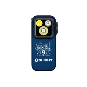 Olight Oclip Pro blaue Clip-Taschenlampe 9. DE-Jubiläum Edition mit drei LED-Lichtquellen für Alltag und Camping