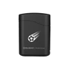 Schwarzes Olight Baton 4 Premium Ladecase mit Fußball-Logo für kabelloses Laden von Mini-Taschenlampen