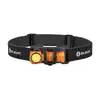 Olight orange Stirnlampe mit schwarzem Kopfband und grünem Mini-Taschenlampen-Geschenk