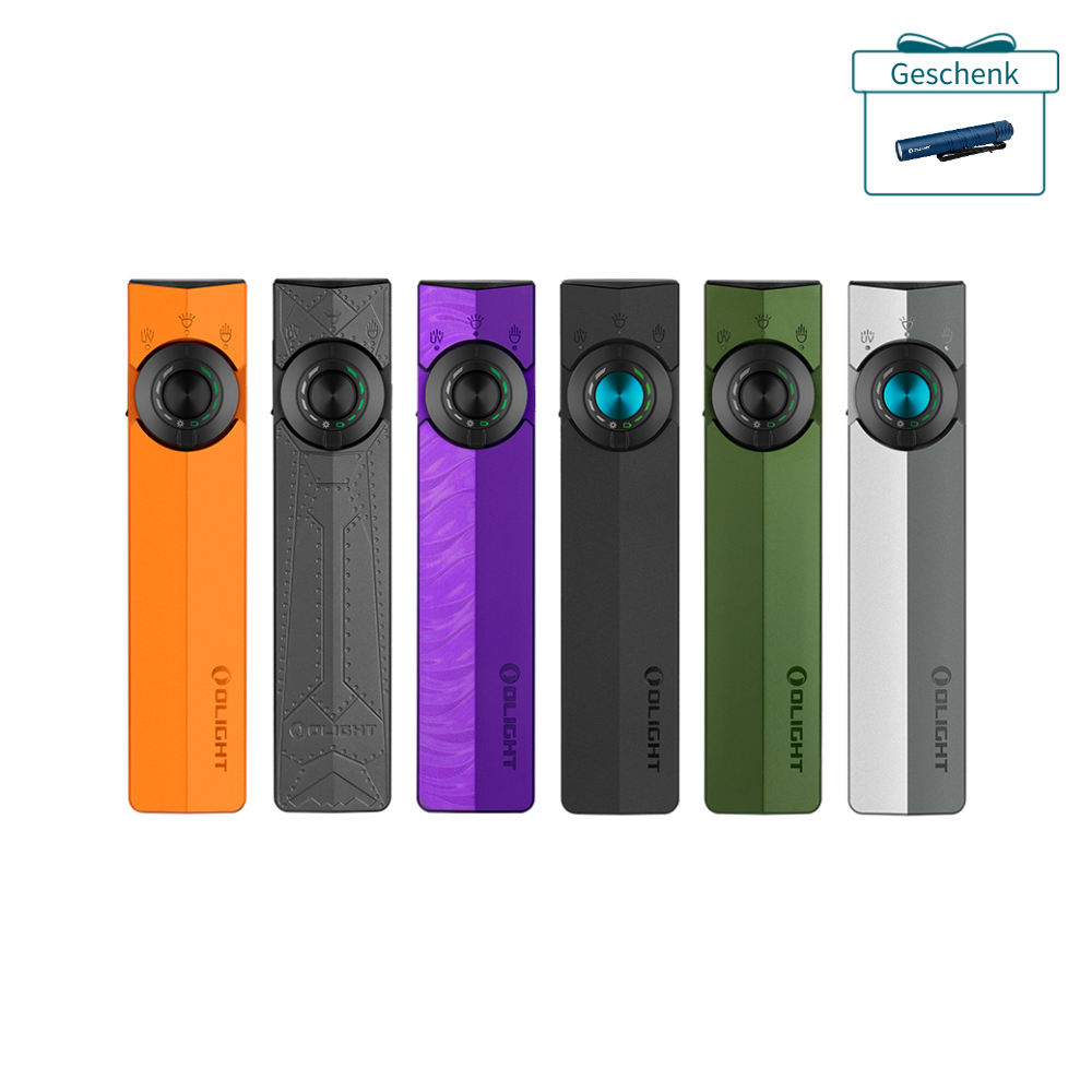 Olight ArkPro Serie 2026 mit verschiedenen Farben und Lichtfunktionen