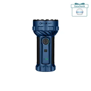 Olight blaue LED Taschenlampe mit digitaler Anzeige und Gratisgeschenk oben rechts