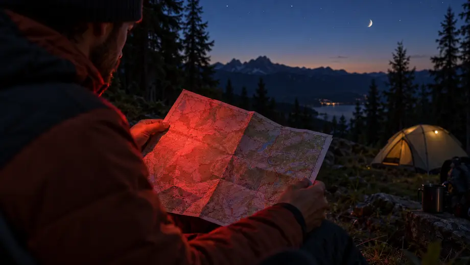Rotlicht an der Stirnlampe: Warum es die Nachtsicht schützt