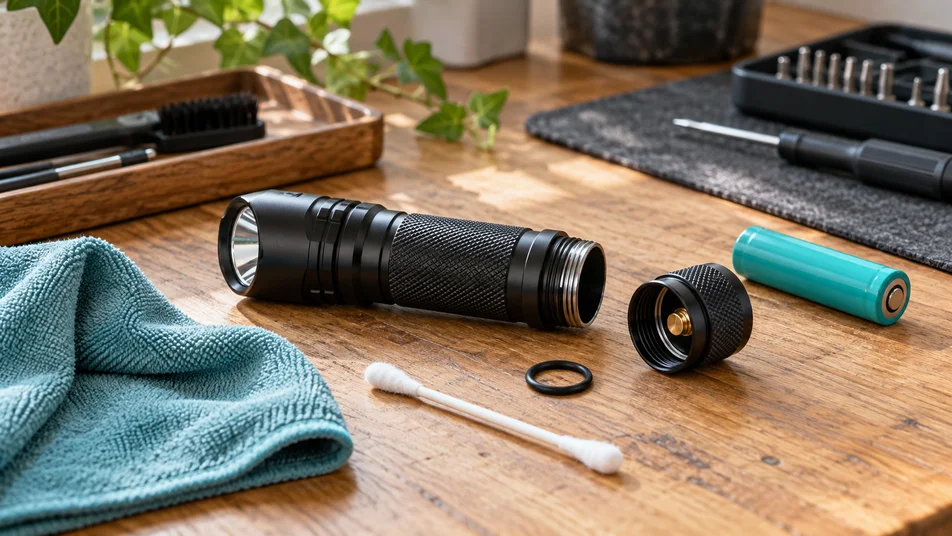 Taschenlampe pflegen: O-Ringe, Kontakte und Lagerung