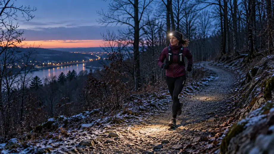 Trailrunning nach Feierabend im Winter