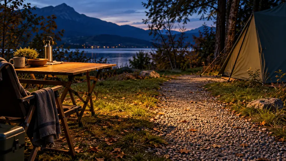 Outdoor-Laterne: Tragegriff, Standfestigkeit und Rundumlicht