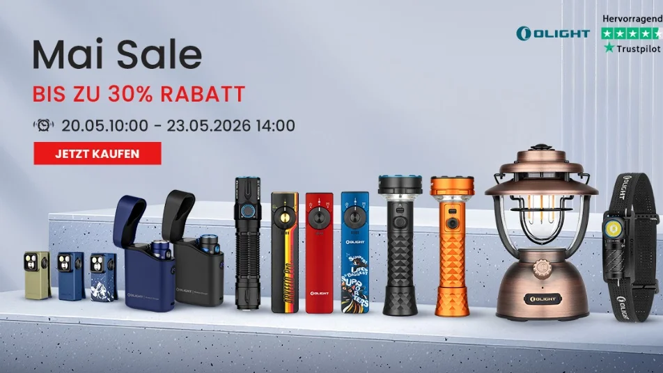 Olight Deutschland Mai Flash-Sale: Monatliche EDC-Schnäppchen & Exklusive Vorteile