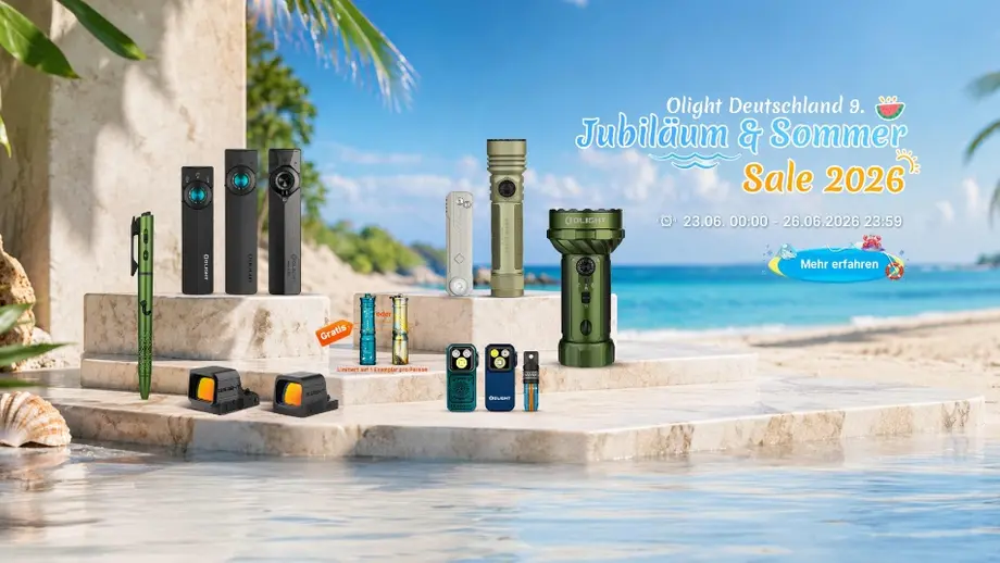 Olight Deutschland 9. Jubiläum & Sommer Sale 2026