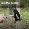 Robuste Outdoor-Axt aus 420er Edelstahl mit Titanbeschichtung spaltet Holz im Wald