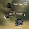 Multifunktionales Beil mit Hammer, G10-Griff, Kydexscheide und Nagelzieher für Outdoor und Camping.