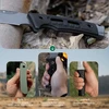 Vergleich von Messergriffen aus Plastik, G10 Micarta und Gummi im Outdoor-Einsatz mit ergonomischem Design