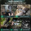 Professionelles Outdoor-Überlebens-Set mit robustem Survival-Messer für Camping, Brennholz spalten und Bushcraft.