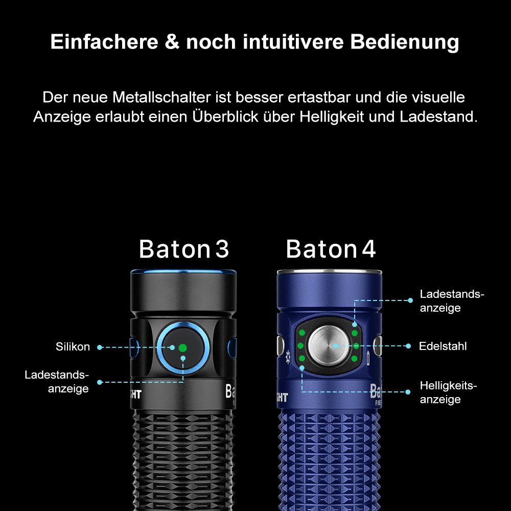 Olight Baton 4 aufladbare Taschenlampe