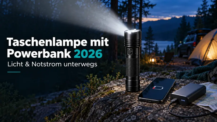 Taschenlampe mit Powerbank 2026: 2-in-1 Licht und Notladegerät für unterwegs