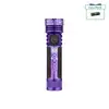 Olight Seeker 4 Pro Taschenlampe in Lila mit Leiterplattenmuster und Drehschalter für Outdoor und Camping