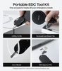 Tragbares EDC-Multitool mit Cuttermesser, Schraubendreher, Sägeblatt und SIM-Karten-Nadel für Notfälle.
