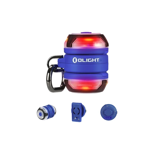 Olight blauer Gober 2 Sicherheitslicht mit Karabiner, ideal für Outdoor-Aktivitäten und Notfälle