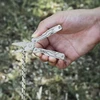 NexTool Mini-Multitool mit Schere schneidet Seil im Freien