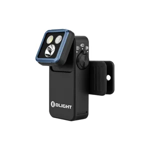 Olight LED Clip-Leuchte mit schwenkbarem Kopf und Befestigungsclip auf weißem Hintergrund