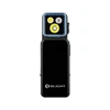 Schwarze Olight Oclip 2 Ultra Clip-On Lampe in Frontansicht mit dreifacher LED-Lichtquelle für EDC und Outdoor-Einsatz