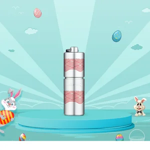 Olight I1R 2 Pro Silber Schlüsselanhängerlampe mit rot-gewelltem Muster und Ladefunktion, ideal für den täglichen Gebrauch