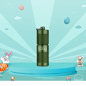 Olight I1R 2 Pro in Dunkelgrün, Ganzansicht, mit schlüsselförmigem Ring für den täglichen Gebrauch