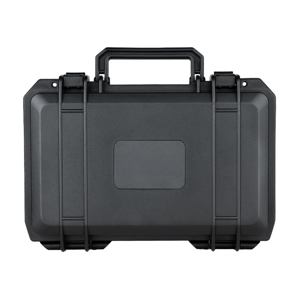 Robuster schwarzer Schutzkoffer mit Tragegriff und sicheren Schnappverschlüssen