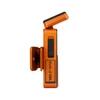 Olight Oclip 2 Ultra orangefarbene EDC-Clip-Leuchte in Seitenansicht mit USB-Anschluss und robustem Halteclip für Alltag und Outdoor
